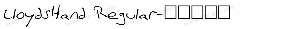 LloydsHand Regular字体转换